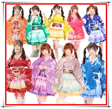 

Anime Lovelive Maid Cosplay Costume Cute Girl Kawaii Lolita Kimono Dress Kotori Minami Nico Yazawa Nozomi Tojo Top Skirt Belt