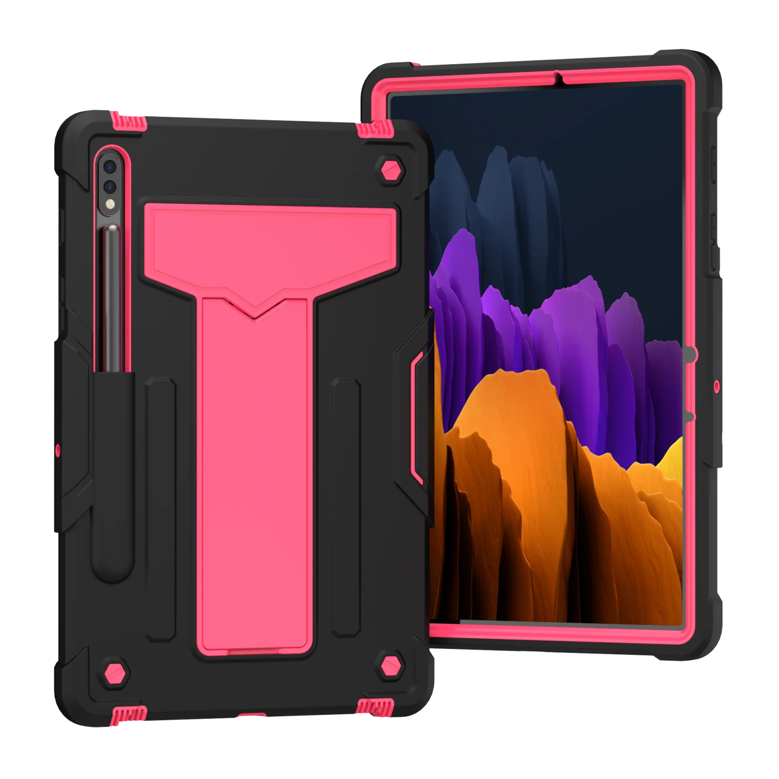 

Чехол для Samsung Galaxy Tab S7 11 2020 T870 T875 SM-T870 SM-T875 планшет для тяжелых условий эксплуатации противоударный чехол подставка с S держатель для ручки