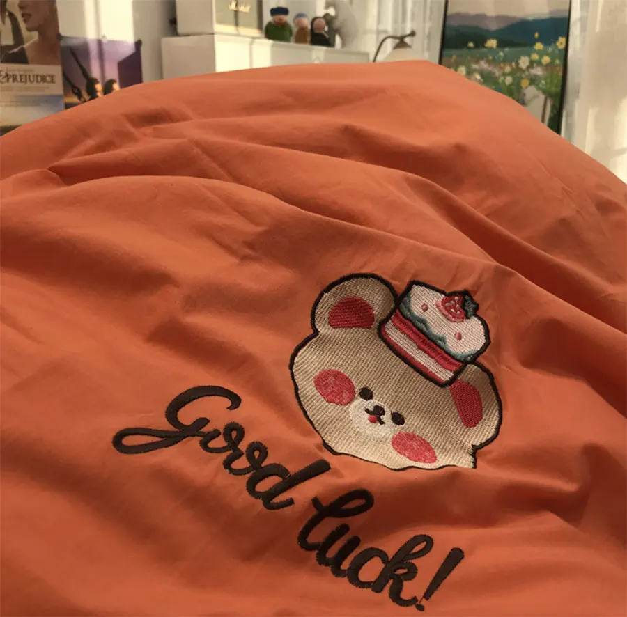 

Cute cartoon bear rabbit bedding set kid child teen adult,cotton twin full queen home textile bed sheet pillow case duvet cover