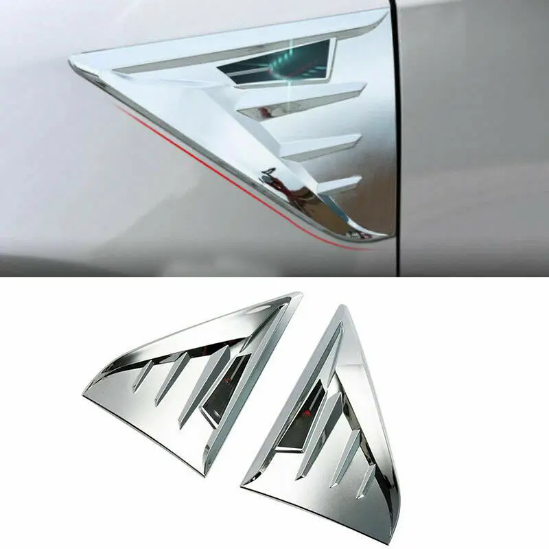 

2Pcs ABS Chrome Body side Hood Fender Vent Emblem Trim For Honda CRV 2017-2018