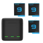 Зарядное устройство 3 в 1 для GoPro 9, 1750 мА  ч, с функцией быстрой зарядки, для спортивной камеры GoPro Hero 9