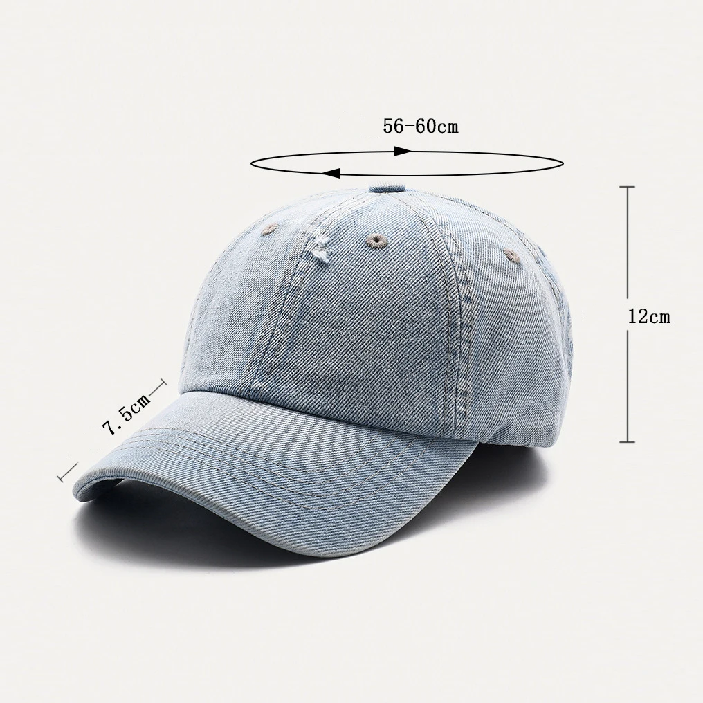 

Hole Baseball Cap Old Washed Cowboy Baseball Cap Fashion Personality Light Board Unisex Cap