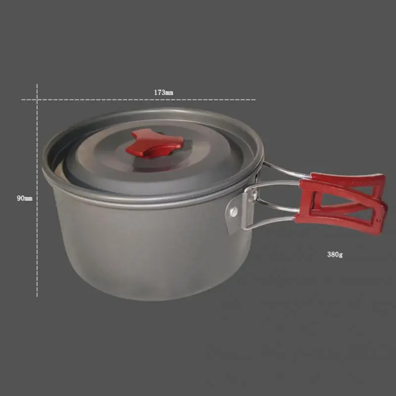 3L Oxidation Aluminium Alloy Single Pot Non-stick Bowls Pans Camping Hiking Fishing Picnic Cookware Outsports Picnic BBQ Tool