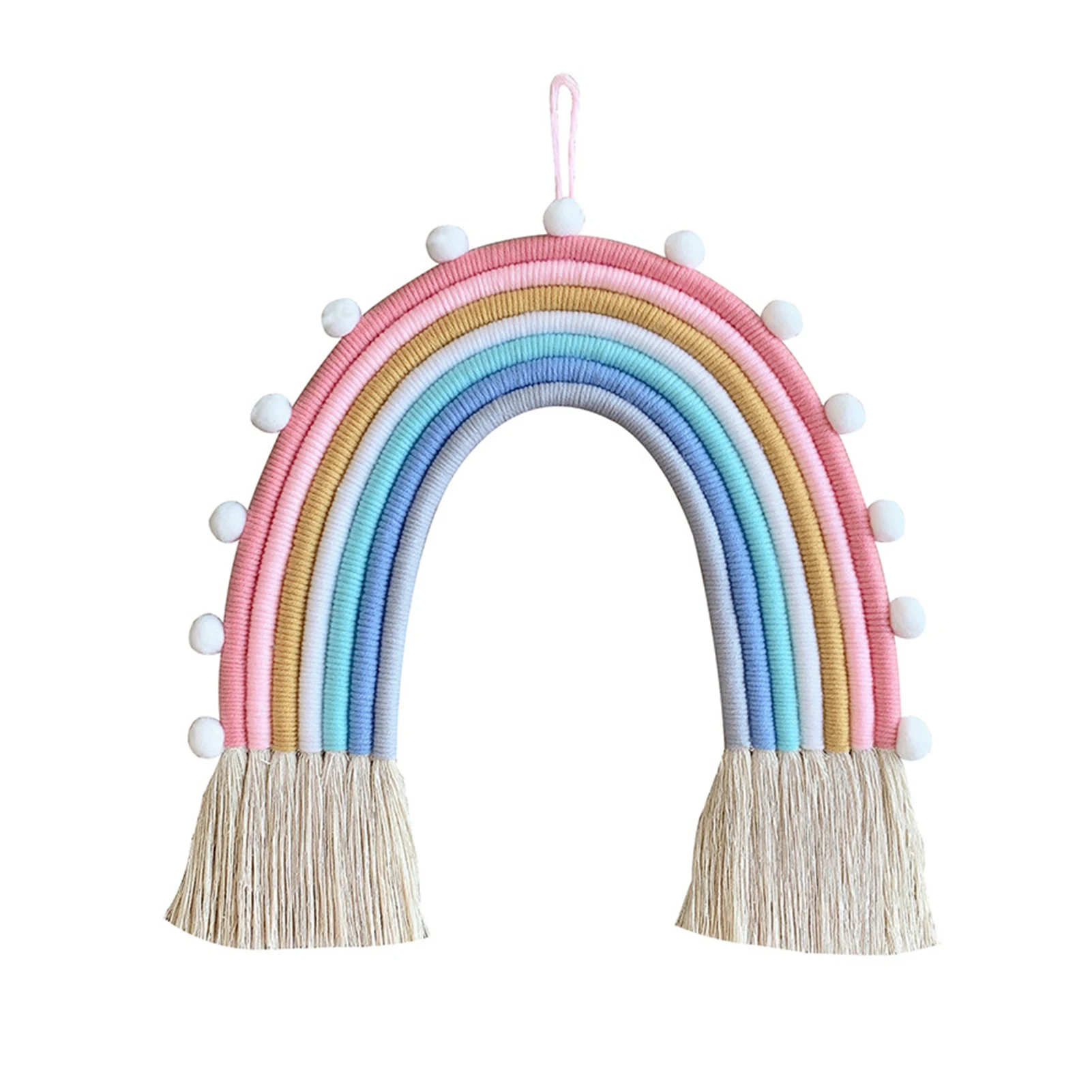 

Children Room Hand-woven Rainbow Decoration Attractive Practical Multi-occasional Pendant Home Wall Hanging Ornaments