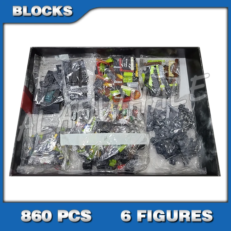 

860pcs Volcano Exploration Mobile operations center Truck Excavator 10641 Model Building Blocks Toys Compatible With Bricks