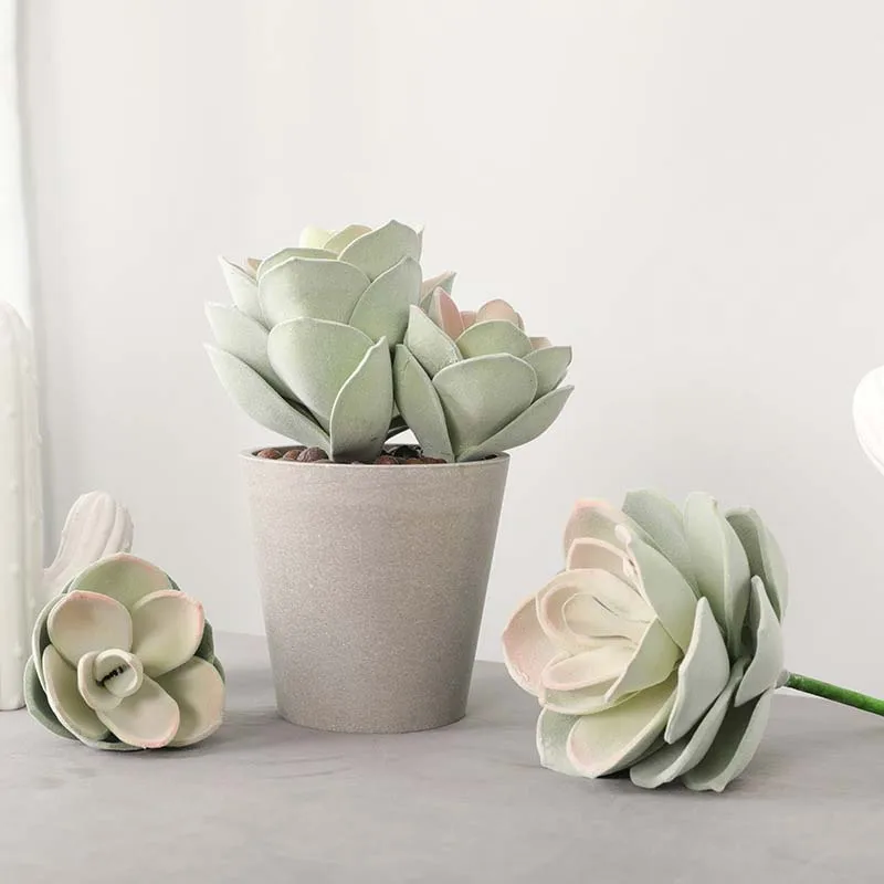 Цветок лотоса искусственные мясистые растения бонсаи Свадебные цветы Декор