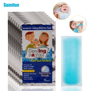 5102030 шт., ледяной охлаждающие пластыри, медицинский пластырь для младенцев от лихорадки, накладка на глаза от головной боли мигрени при низкой температуре, полимерный гидрогель