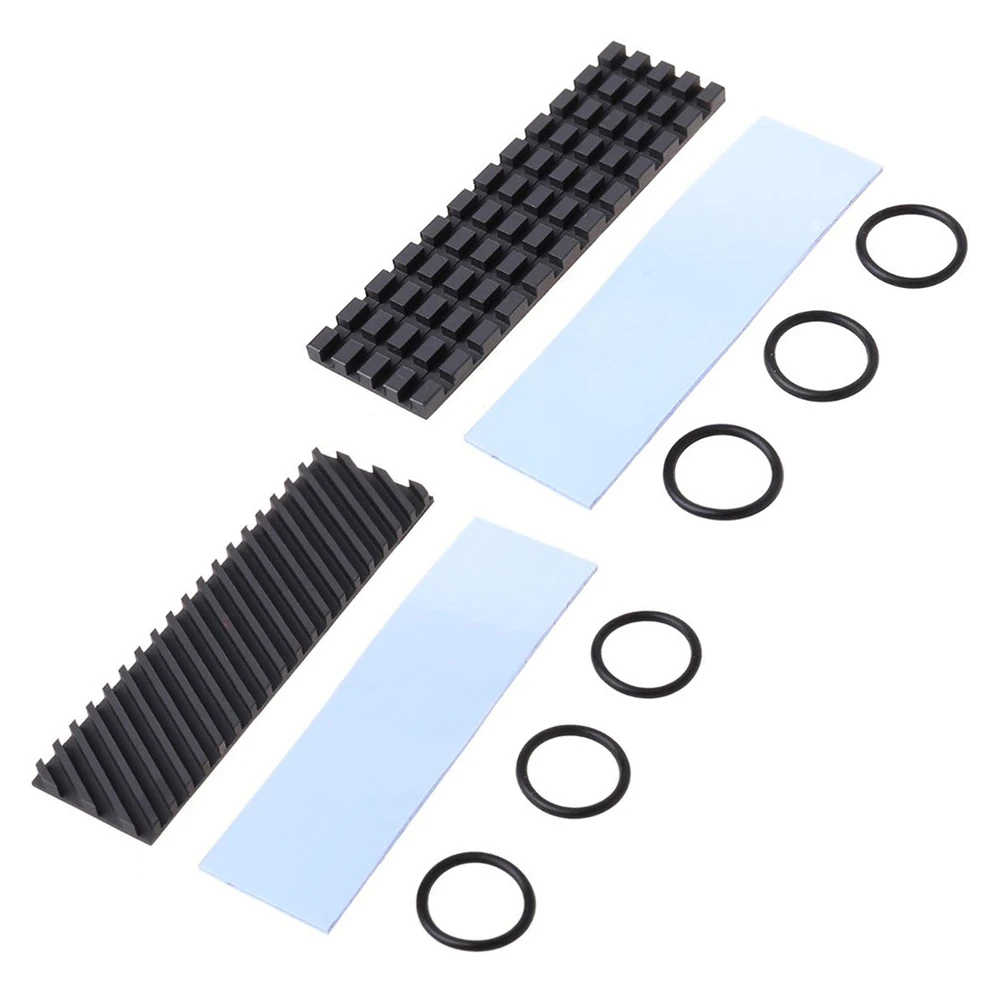 

Heatsink Heat Dissipation Radiator M.2 2280 PC Notebook SSD Heat Sink Kit with Thermal Pad Rubber Bands