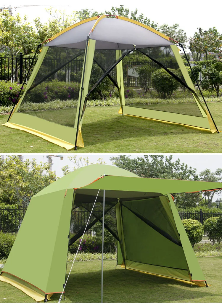 Alltel 300*300*210 см ультра carpas de camping 4-8 человек водонепроницаемый кемпинговый тент солнцезащитный навес большая беседка