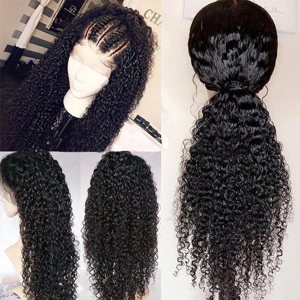 Парик из натуральных вьющихся волос 30 Дюймов 5 Х5 дюймов | Шиньоны и парики