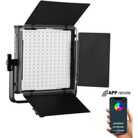 gvm rgb video lighting gvm 50rs photography colorful dimmable 192 led beads panel with app remote