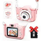Детская Цифровая видеокамера HD 1080P, игрушки с двойной камерой, цветной дисплей 2,0 дюйма, детский подарок на день рождения, игрушки для детей
