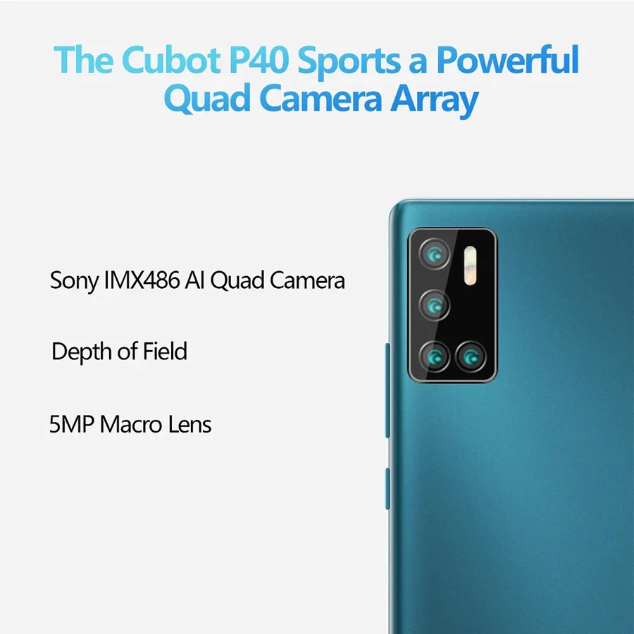 Чехол для Cubot P40 6 2 &quot&quot HD + 4 Гб 128 ГБ 12MP Quad Камера смартфон NFC 4200 мАч Android 10 две sim