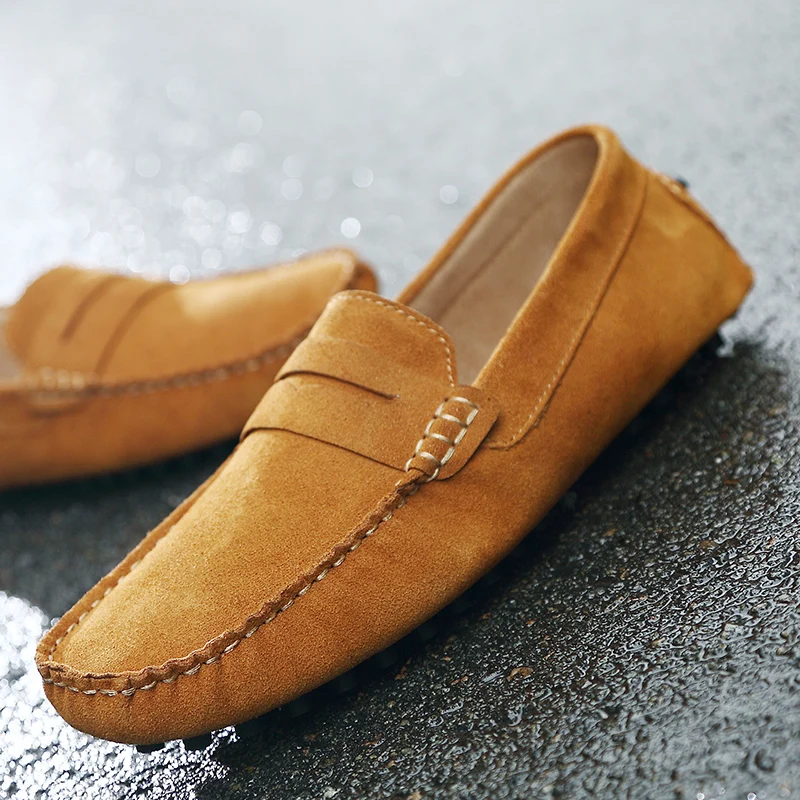 

Big Size 38-46 Suede Leather Loafers Men Driving Shoes Men's Loafers For Men Casual Shoes Slip On Moccasins Men Flats Footwear