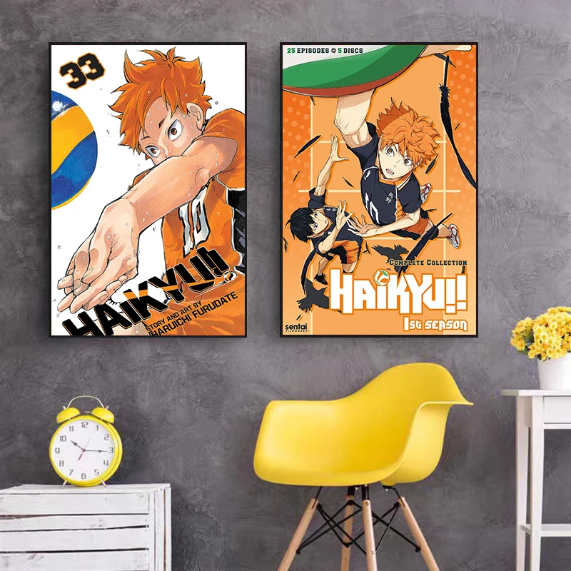 

Japan Anime Haikyuu Volleyball Boy Cartoon Poster Wall Art Print Canvas Painting Pictures For Living Room Cuadros Decoration