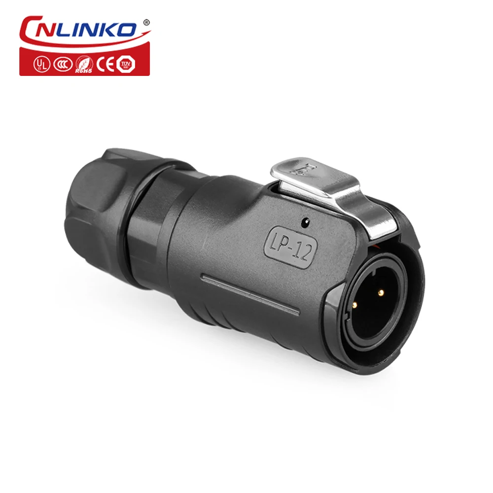 Cnlinko 18AWG 5A 250V 2 Pin M12 вилка электрический провод водонепроницаемый IP67 разъем