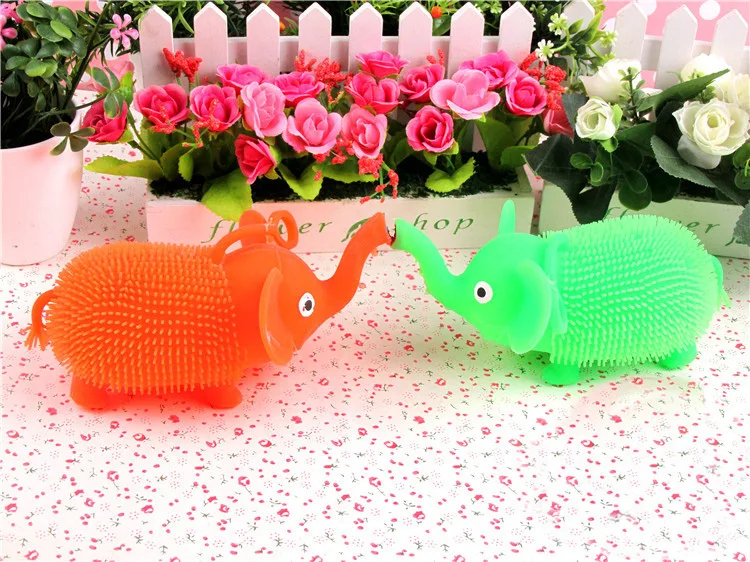 

Elephant Flash Ball Software Hot Glowing Ball Children Toy Elephant Doll To Vent 2021