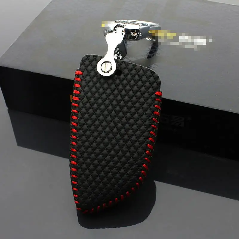 

Car Key Bag Top Layer Leather key case 3 button 2015-2020 For BMW X1 Series X5 X6 35I car key holder leather cover car accessor