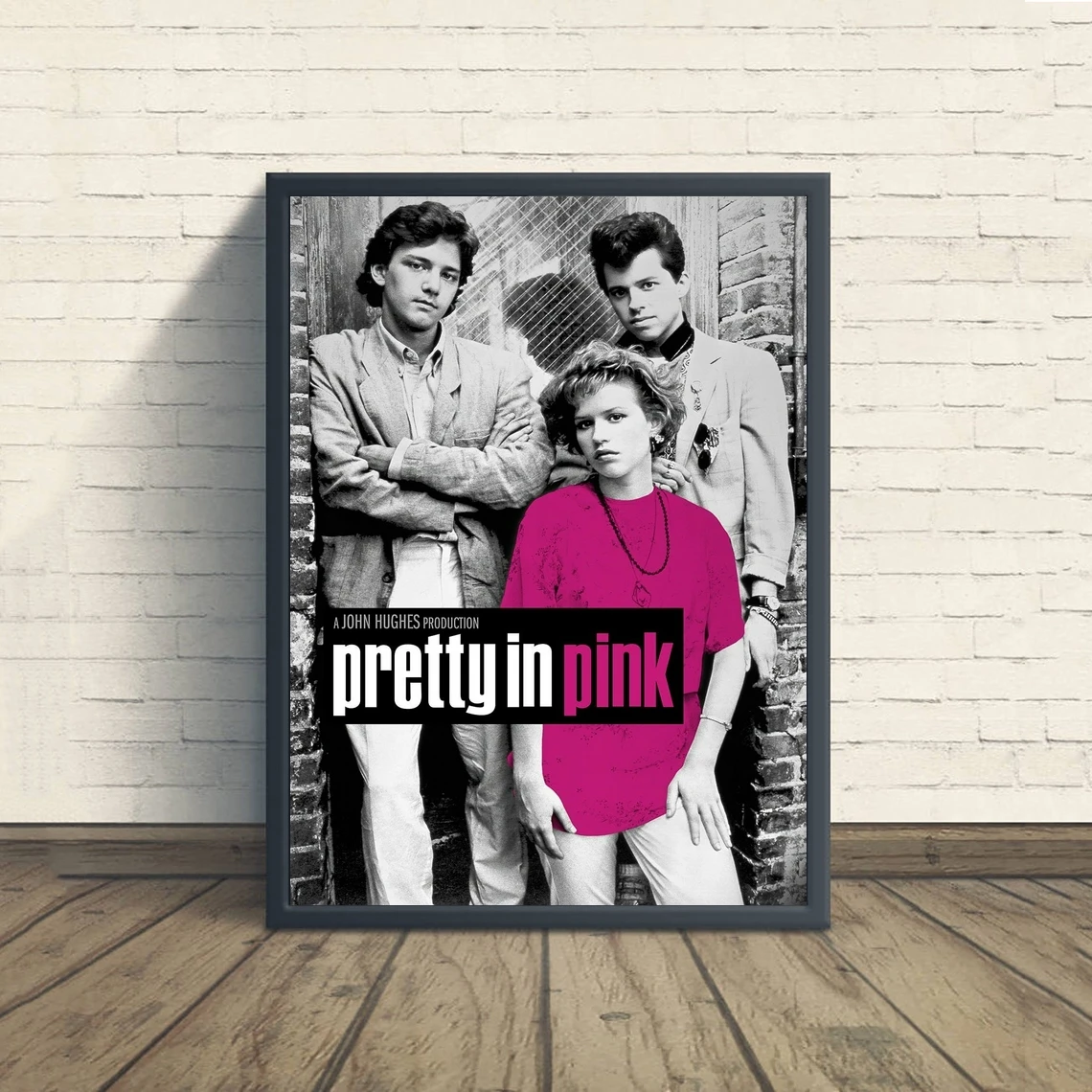 Красивый в розовом фильме плакат Классическая винтажная настенная живопись