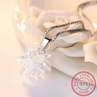 Женское ожерелье с подвеской в виде цветка лотоса из серебра 925 пробы