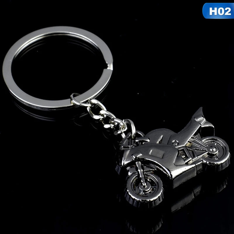 Крутой 3D мотоцикл фигурный брелок Высокое качество металлический ключ для