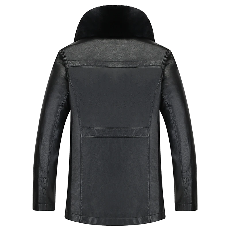 Мужские кожаные куртки 2 в 1 10XL 8XL 6X новинка 2019 года мужские зимние теплые пальто с