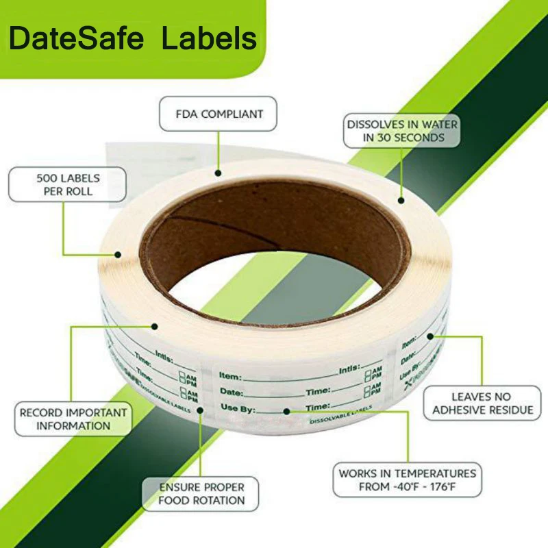 

New Food Labels Adhesive Removable Food Labels Food Storage Freezer Sticker Paper For Kitchen Food Date Safe Supplies#Q#8