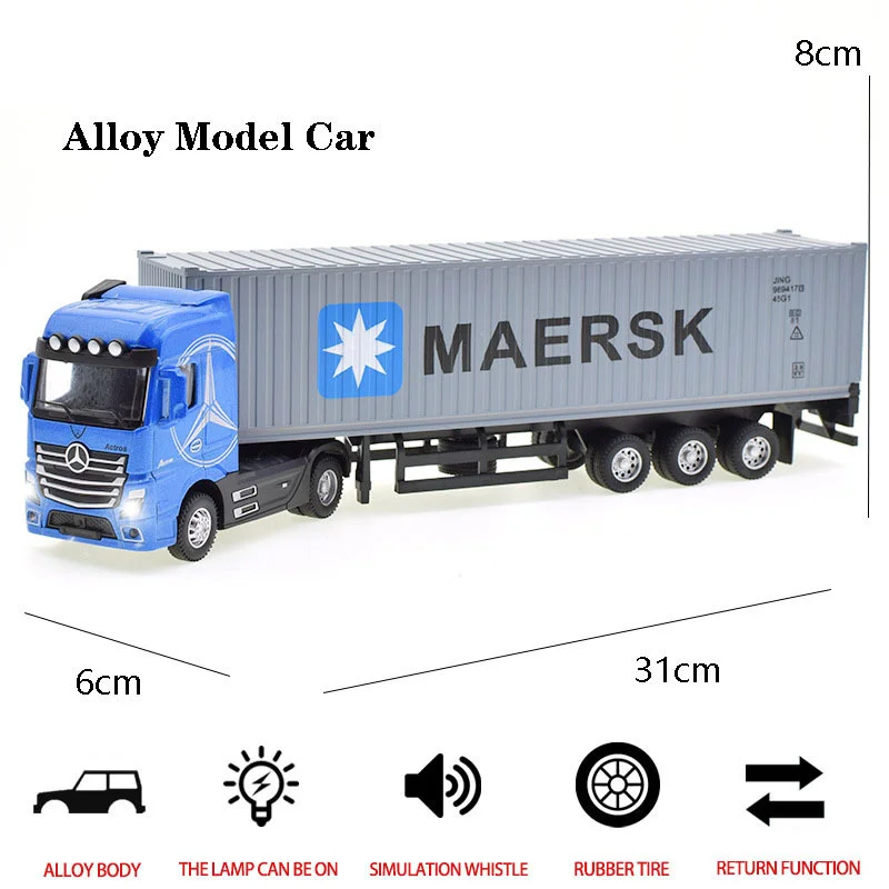 1:50 литая модель головки грузовика из сплава модели с подсветкой инженерное