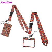 ransitute r1992 autism awareness jigsaw neck strap lanyard for keys id card gym phone straps usb badge holder diy hang rope