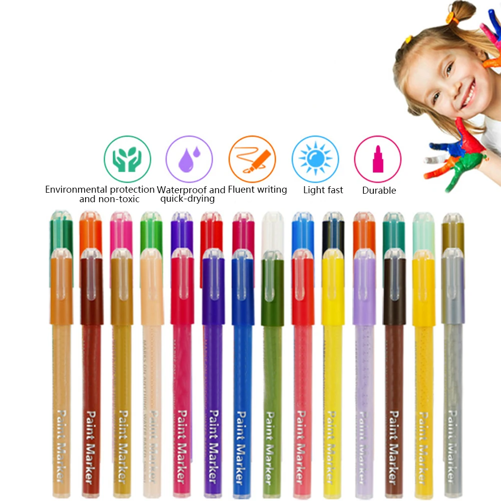 Водостойкие художественные маркеры канцелярские принадлежности ручка для