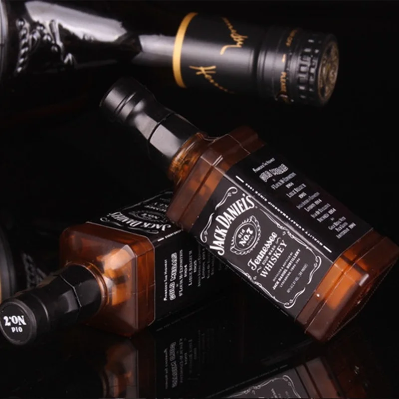 Творческий виски бутылка вина газовая зажигалка бутан Надувные фонарь Зажигалка