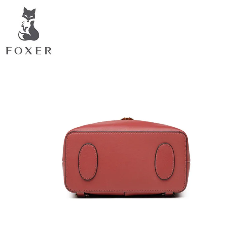 FOXER роскошный высококачественный модный ретро рюкзак для женщин новая Корейская версия диких мягких кожаных сумок двойного назначения