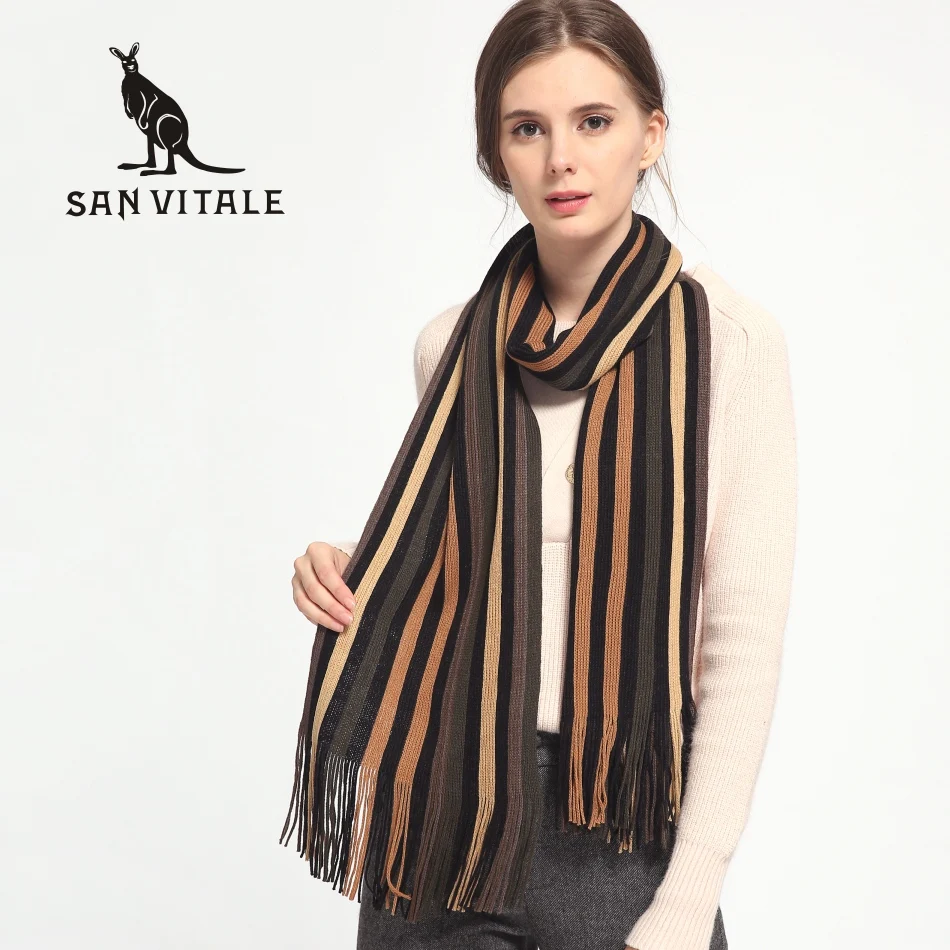 SAN VITALE мужские шарфы для женщин высшее качество Зимний шейный палантин теплый