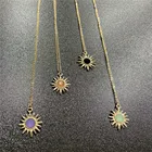 Ожерелье женское, повседневное, золотистое, разноцветное, с подвеской в виде звезды