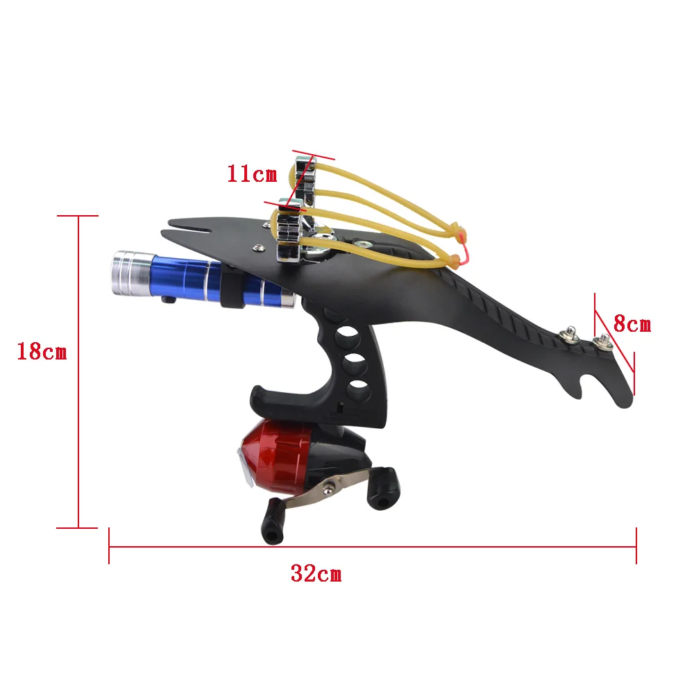 

1Set Archery Outdoor Sports Accessory Fish Shooter Set ABS Material Bowfishing Slingshot For Hunting Shooting Tool