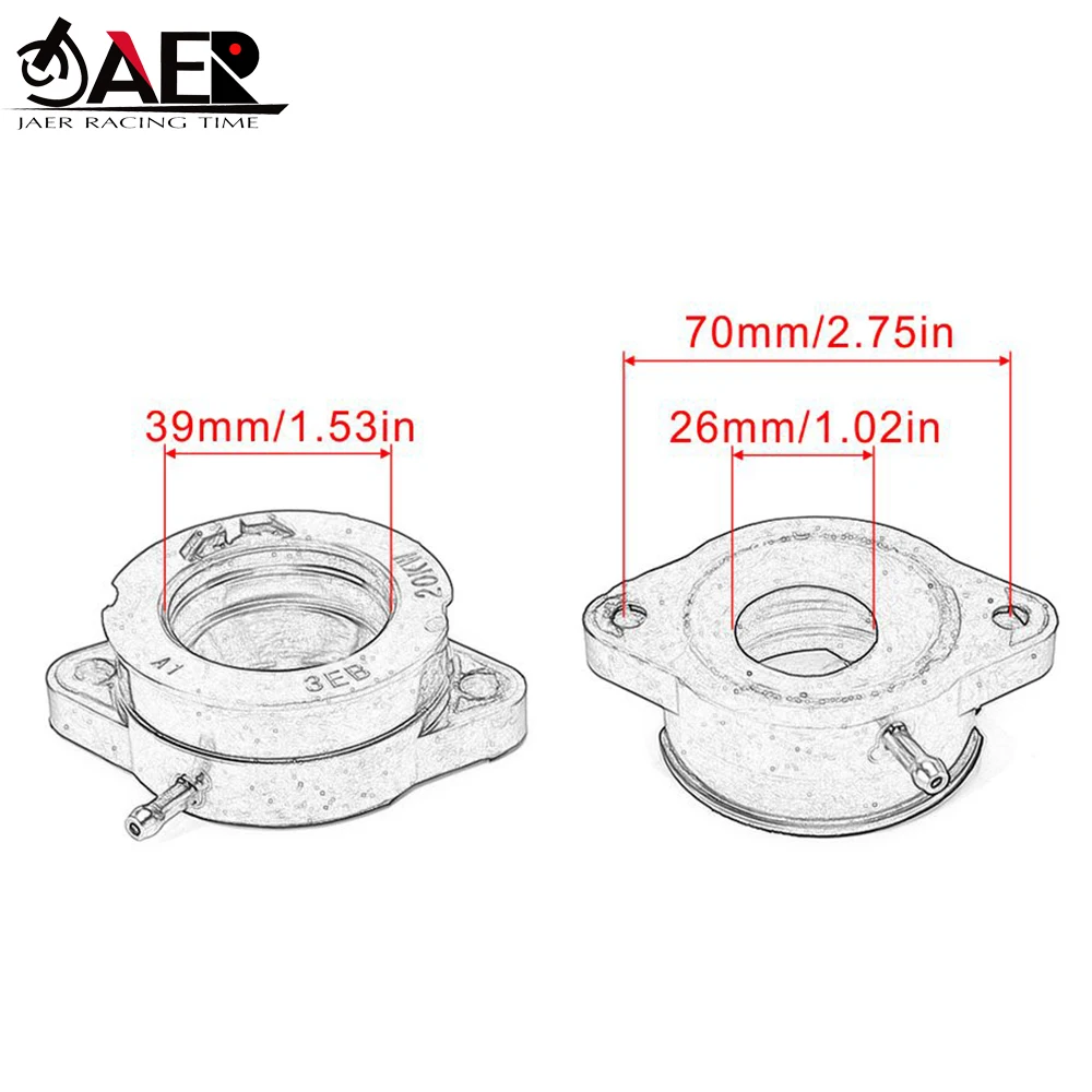 

Carburetor Interface Adapter Intake Manifold Pipe Rubber Clamp For Yamaha SR400 1992-2000 SR500 SR500SP 48T 91-99