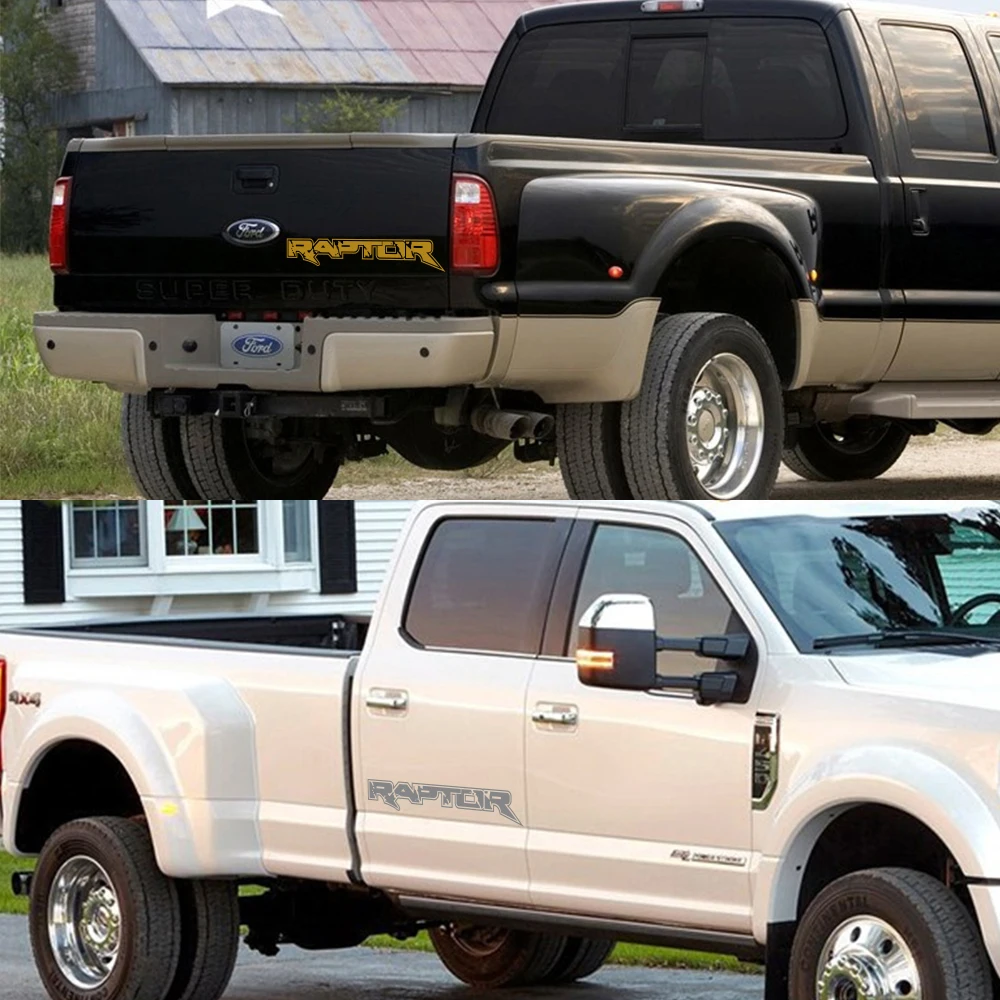 2 шт. автомобильные наклейки для Ford Raptor F150 F250 F350 F450 F550 F650 F75 пикап графическая буква