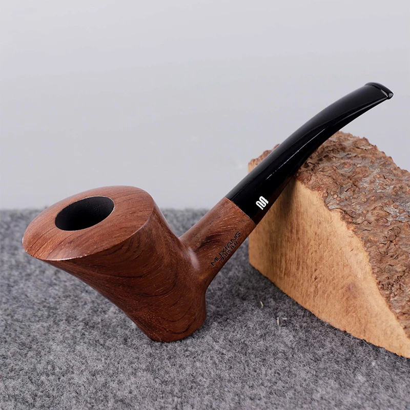 

Woody rosewood pipe manual pipe curved handle filter cigarette holder filter wooden pipe