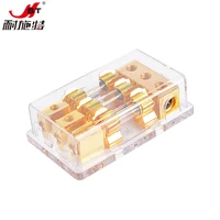 universal 12v 30a100a 1 in 3 ways car fuse box holder copper plated car sound safety seat for auto boat vehicle audio