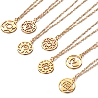 stainless steel gold ohm hindu buddhist hindu yoga indian pendant necklace amulet o chain necklace chain jewelry