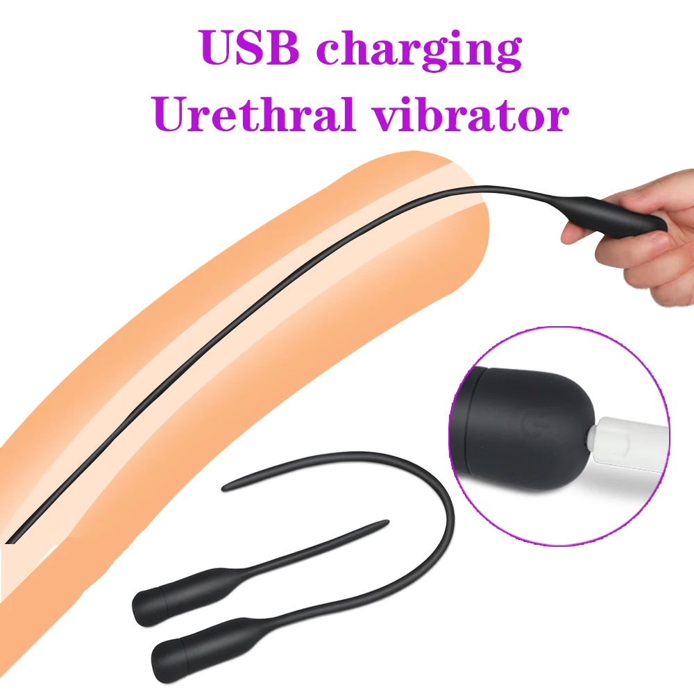 Urethral Dilators 10 Frequency Penis Plug Vibrator Insertion Catheter Sounds Sex Toys for Men Adults | Красота и здоровье
