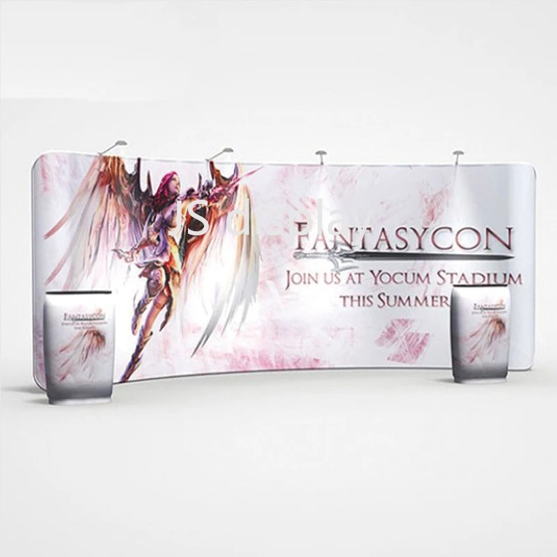 20ft изогнутый выставочный дисплей всплывающий стенд стенда фон стены с