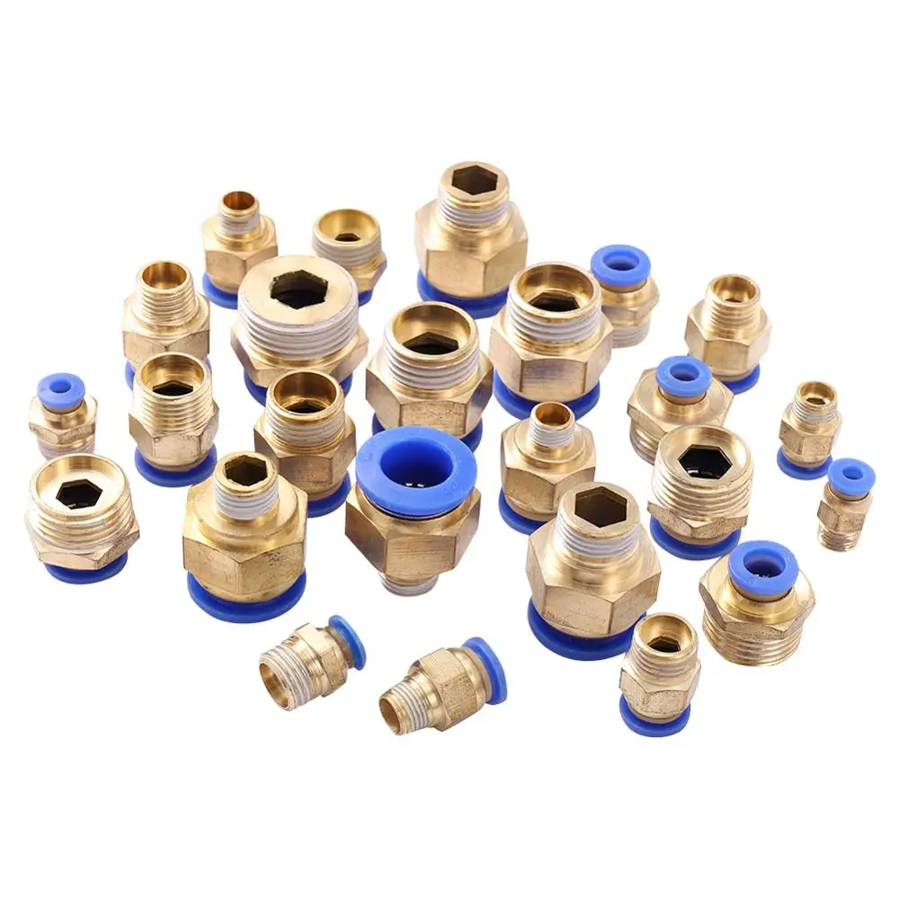 5 Pcs Garden Irrigation Tools Hose Interface 4mm To 1/8" 1/4" Male Thread Brass Air Pipe Connector Quick Water Pipes | Дом и сад