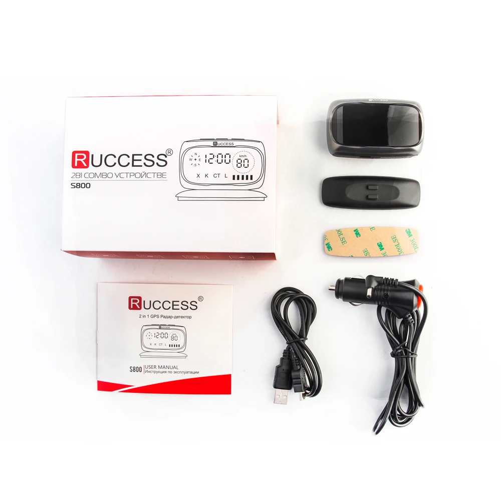 RUCCESS Anti Radar Detector for Russia 2 in 1 GPS Antiradar Car Detector Police Speed Camera Detector Anti-radar for Car
