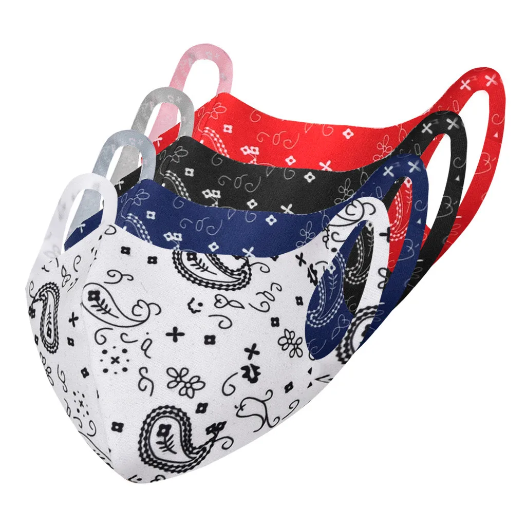 1 шт. маска для лица модная бандана многоразовая моющаяся Защитная крышка