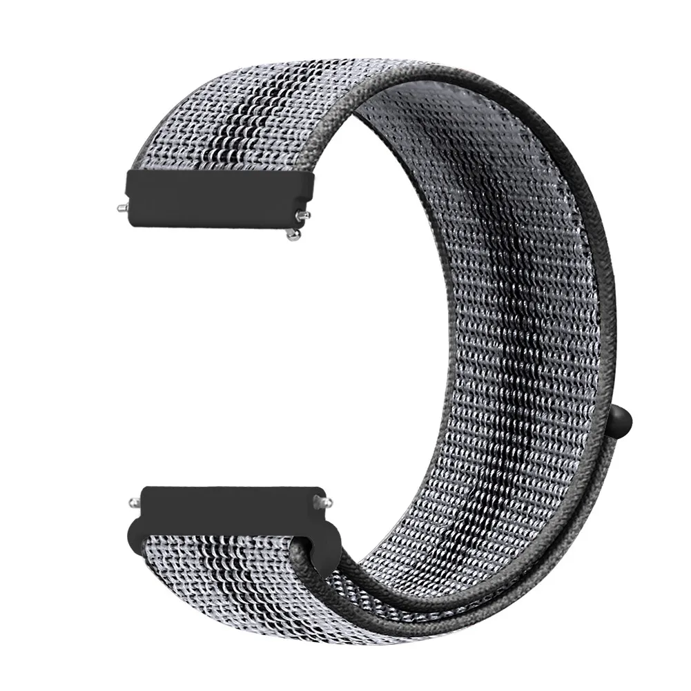 stripe black Переключатель, нейлоновый ремешок для наручных часов Xiaomi huami amazfit bip huawei часы GT 20/22 мм, ремешок для samsung Шестерни S3/S2 galaxy Watch active2 42 мм 46 мм - Цвет ремешка: stripe black