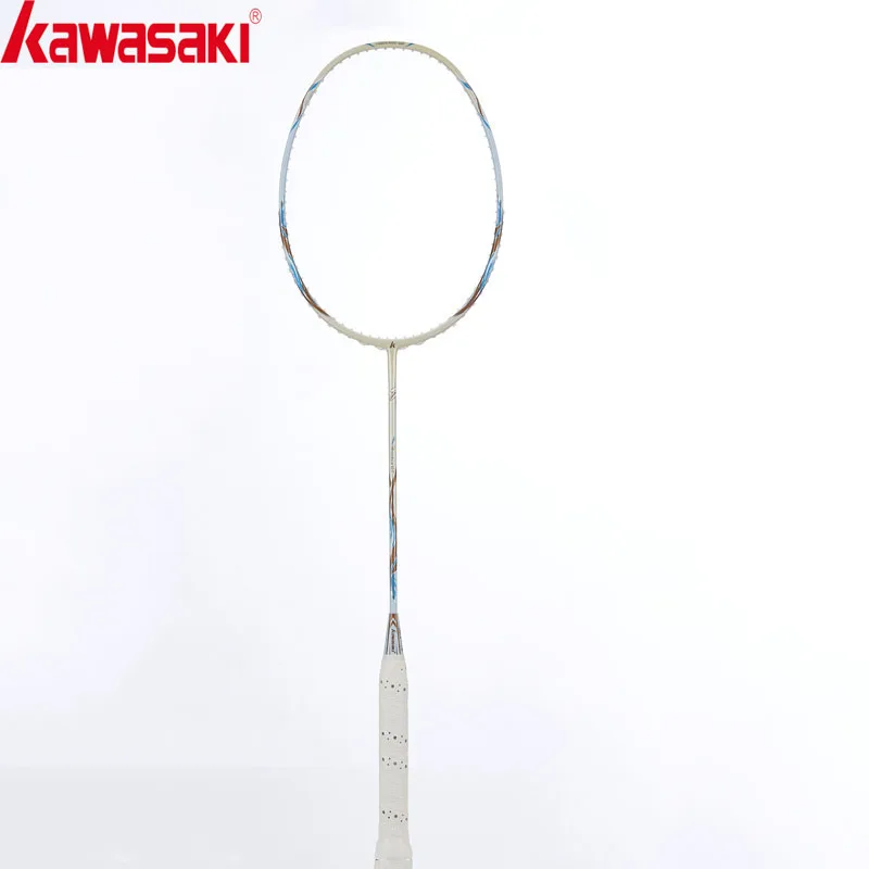 Kawasaki Badminton Racket 30T Carbon Fiber Box Frame Racquet For Professional Players With High Elastic Shaft Porcelain Q5