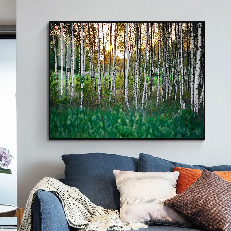 

Retro Pure And Fresh And Forest Art Canvas Paintings Abstract Line Nordic Posters Pictures Living Room Decor21-21 20