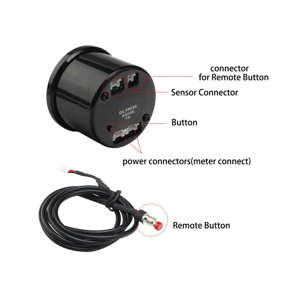 Универсальный автомобильный измеритель давления топлива 12 В цифровой