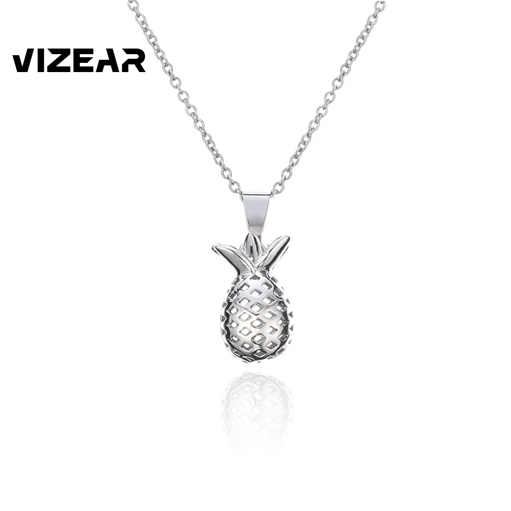 

2021 New Fashion Pineapple Choker Necklace For Women Color Simple High Duty Alloy Fruit Pineapple Pendant Jewelry Birthday Gifts